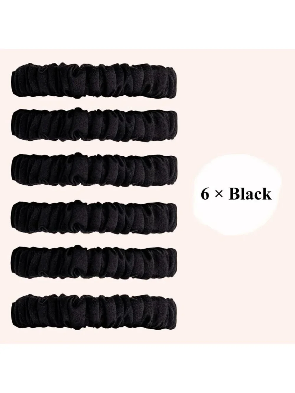 6 Pcs 100% Pure Mulberry Silk Hair Scrunchies Set | No Damage Hair Ties